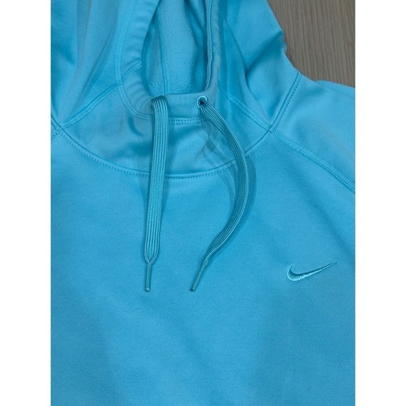 Nike Therma Fit Pullover Hoodie Aqua Blue Long Sleeve Sweatshirt Teen Size  L - Picture 2 of 9